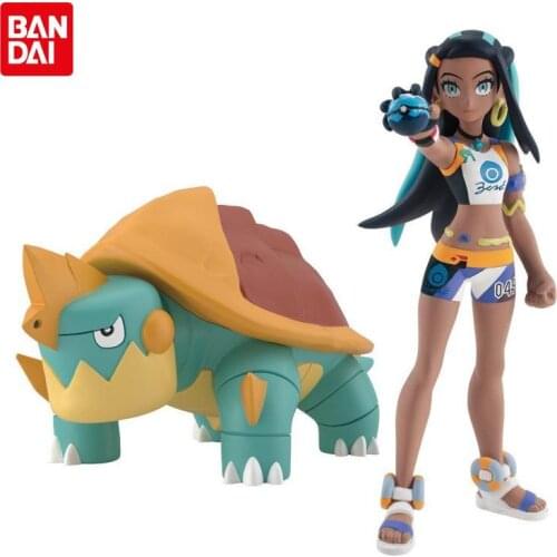 BANDAI Pokemon Original CANDY TOY RURINA & KAJIRIGAME Nessa Drednaw Anime Action & Toy figures Model Toys For Children