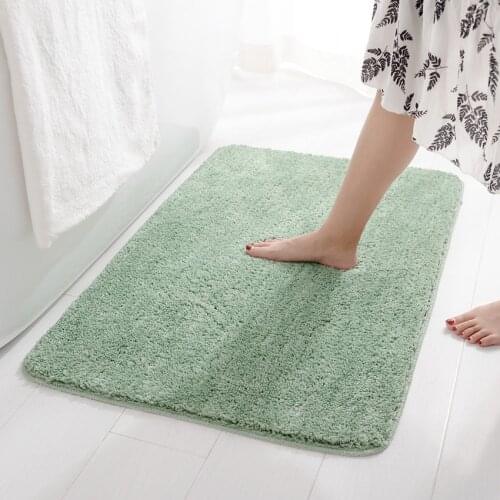 Polyester Solid Color Bathroom Mat Good Water Absorption Non-slip Bath Mats Household Simple Bathtub Floor Cover Tapis De Bain