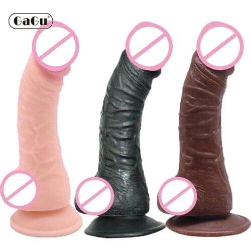 GaGu Real Dildo No Vibrator Large Dildo Anal Plug Huge Big Penis Powerful Suction Cup Sex Toys for Women Female Masturbation