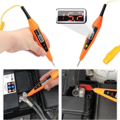 Car Electrical Circuit Test Pen Digital Display Voltage Test Pen Power Probe Pencil Car Diagnostic Tools Detector Car Accessory