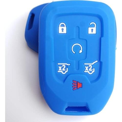 Silica Gel Interior Accessory Key Case For Chevrolet Suburban Tahoe GMC Yukon Key FOB Remote Holder Protect 6 Button Pouch