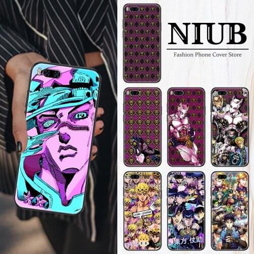 JoJo Bizarre Adventure Phone Case For Xiaomi Mi Note 8 9 10 11 9T 10T A3 Lite Pro Ultra black silicone funda soft cover pretty