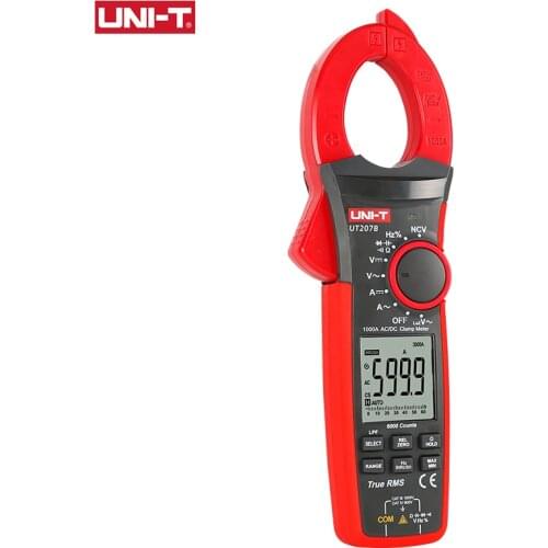 UNI-T 1000V 1000A True RMS AC/DC 6000 Counts Clamp Meter DigitaLED Screen Backlight Flashlight l Display UT206B UT207B UT208B