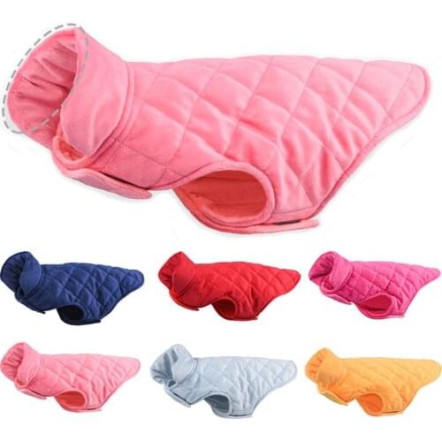 Thicken Warm Velvet Dog Jacket Winter Dog Coat with Adjust Neck Chest Small Medium Large Dog Clothes for bulldog York Terrier