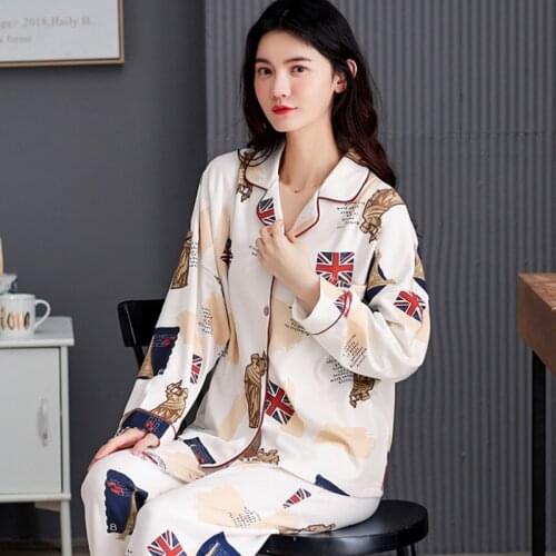 Women 100% Cotton Pajamas Winter Dormir Lounge Sleepwear Solid White Pijama Mujer Bedroom Home Clothes Pure Cotton Pyjamas PJs