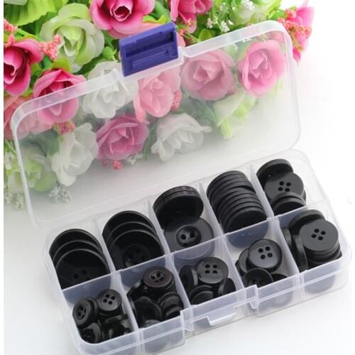 New 20Pcs Resin Black and White 4 holes Button Decor For Sewing Crafts Clothes Coat DIY Muppet Decorative