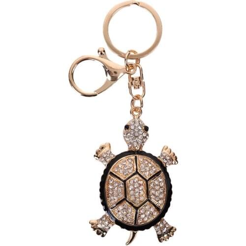2020 Trend Lovers' Gifts Sea Turtle Key Chain With Full Rhinestones Bag Decorations Car Accessories