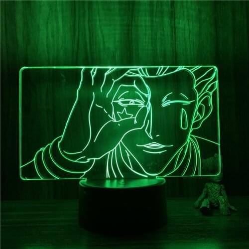 3D Lamp Anime Hunter X Hunter Hisoka Cool Gesture LED NightLight Figure 7 Colors Touch Table Bedroom Decor Night Light Gift