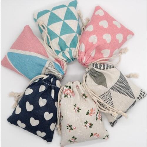 5pcs/lots Multi Color Small Cotton Gift Bags Jewelry Packaging Bag Wedding Party Decoration Favors Drawable Gift Bag & Pouches