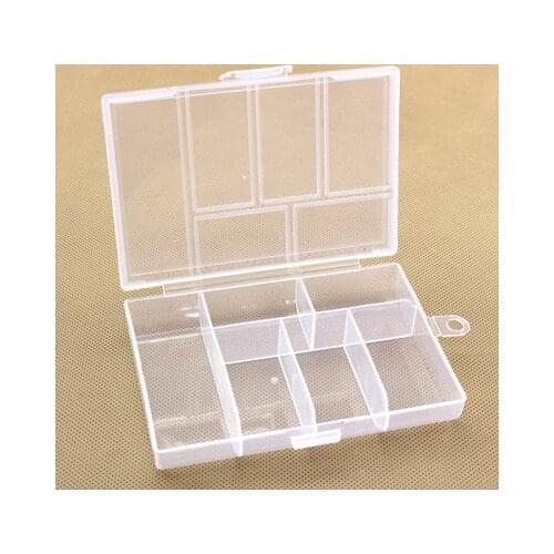 6 cells Plastic Transparency Box jewellery box box in Box-princess Storage Tin