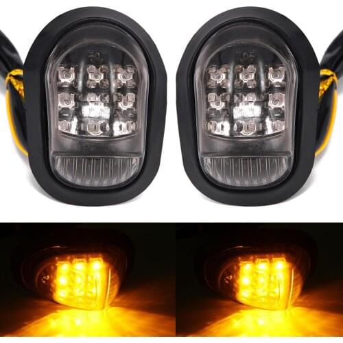 9 LED Motorcycle lights Bulb 2Pcs Set 1 pair Super bright 12V Blinker Flush Mount