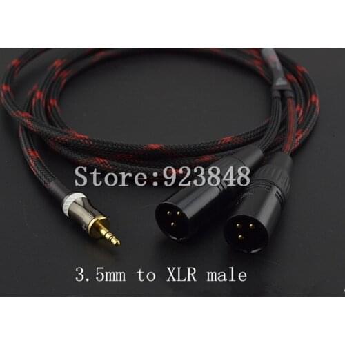 3.5mm to double XLR male/female audio signal cable