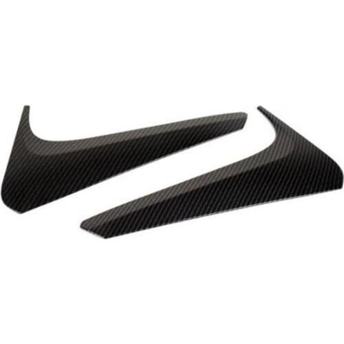 Car Carbon Fiber Rear Spoiler Wing Side Beveled Window Cover Side Wing Trim Cover for Toyota Highlander 2015-2019