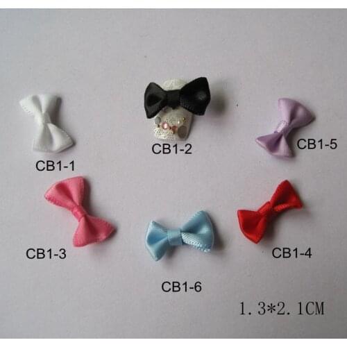 CB-1 30pcs/bag 6 Colors Fabric Ribbon Bow Nail Art Decoration Nail art Fabric Bow