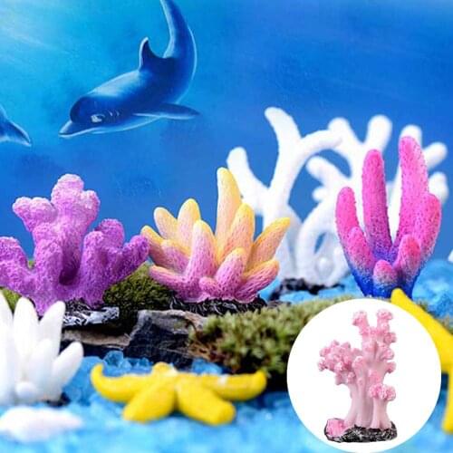 Aquarium Resin Coral Decoration Colorful Fish Aquarium Decoration Artificial Coral for fish Tank Resin Ornaments