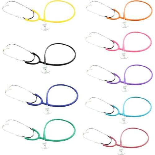 Kids Doctor Toys 9 Colors Stethoscope Pretend Play Doctors Toy Gifts Children Baby DIY Simulation Stethoscopes