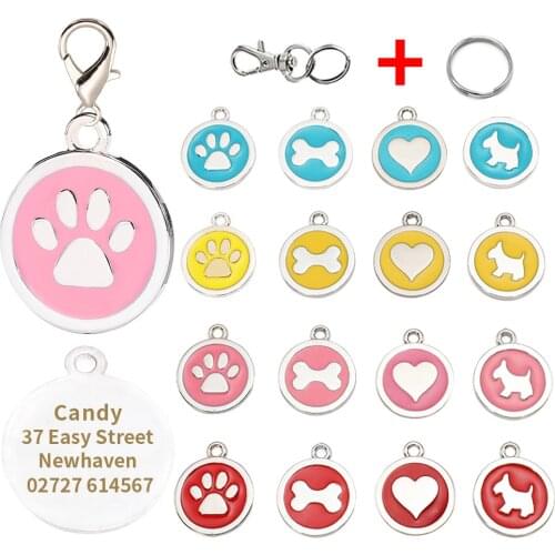 Personalized Dog Tags Engraved Cat Puppy Pet ID Name Collar Tag Pendant Pet Accessories Bone/dog accessories dog tag