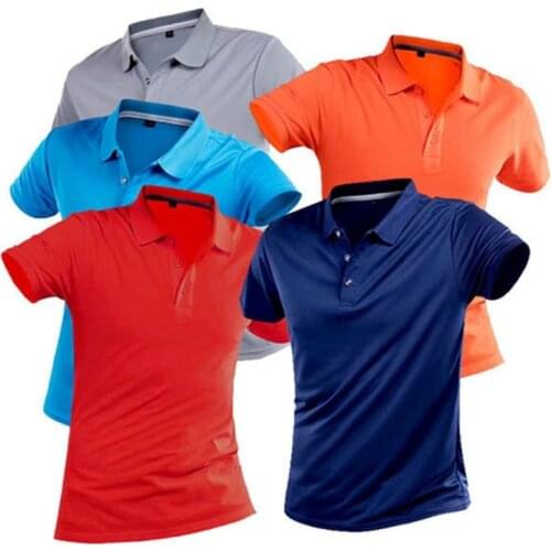 Classic Polo Shirt Men Summer Quick Dry Breathable Tops Casual Short Sleeve Polo Shirt Fitness Golf Jerseys Camisa Masculina 4XL
