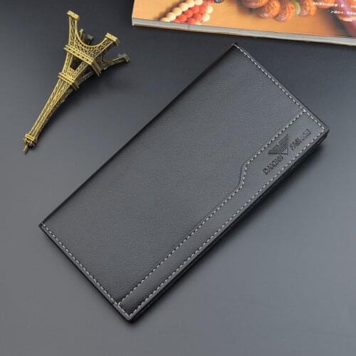 New Men PU Leather Wallets Male Large Capacity Purses Long Multifunctional Money Bag Coin Card Holders Multi-card Position Purse