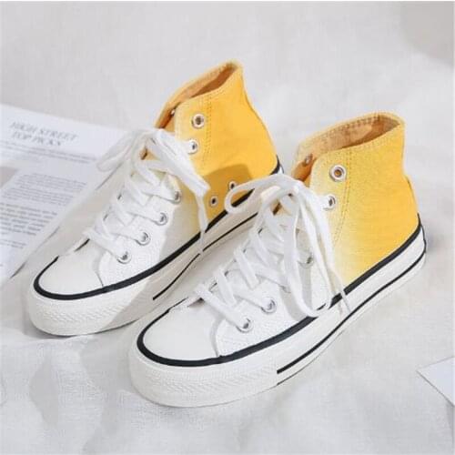 New womens sneakers shoes fashion fabric color matching flat high-top light and comfortable breathable casual shoes women