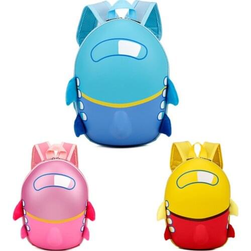 Cartoon Cute Children Schoolbag Airplane Backpack Eggshell Schoolbag Kindergarten Preschool Hard Shell Shoulder Bag