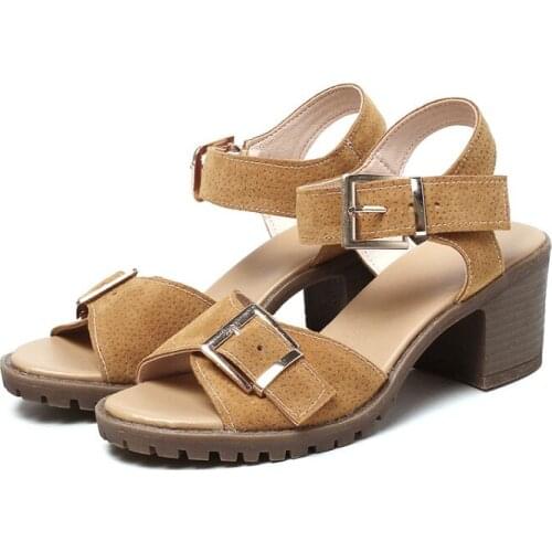 Fashion Women Sandals Platform Summer Thick Heel Peep Toe Casual Non-slip Back Strap Beach Ladies Shoes Zapatos De Mujer A26-3