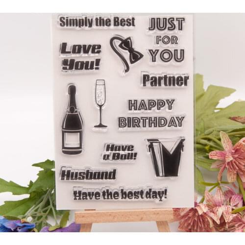 New Arrival Birthday phrase Clear Stamps for DIY Scrapbooking Card Transparent Stamps Making Photo Album Craft New Stamps Decor