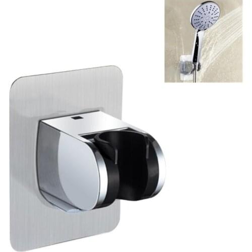 Useful Adjustable Polished Self-adhesive Handheld Suction Up Drill-free Shower Head Holder Showerhead Rack Punch-free Adjustable