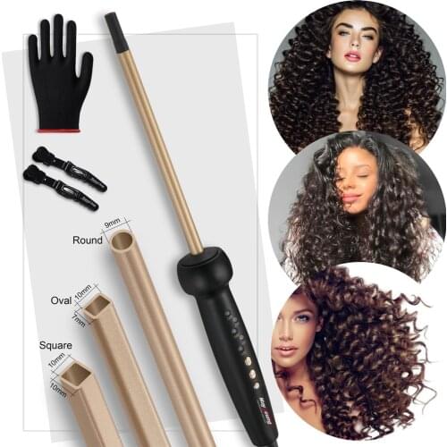 9mm Super Slim MCH Tight Curls Wand Ringlet Afro Curls Hair Curler Curling Iron Chopstick Curls