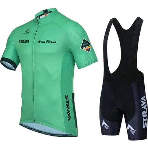 STRAVA Cycling Jersey Sets Clothing Mens Summer Breathable Bicycle Pro Team Uniform Bike Bib Shorts Sleeve Maillot Ropa Ciclismo