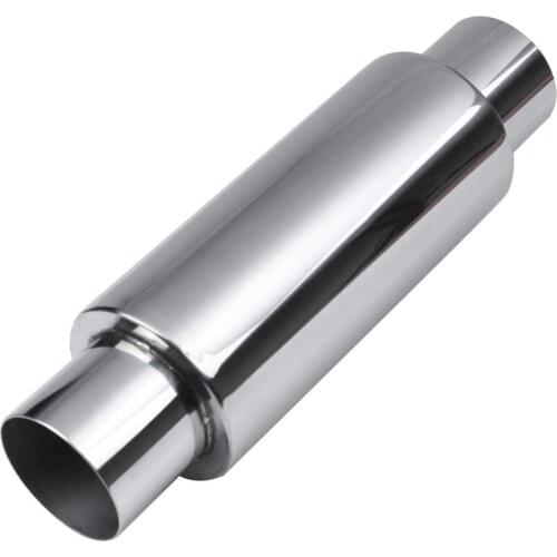 2.5 Inch Inlet Universal Resonator/Performance Muffler Stainless Steel 11.5 Inch