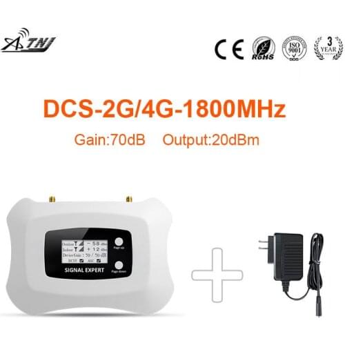 Smart 1800MHz mobile Signal Booster 2G 4G Cell phone Amplifier 2g4g Signal Repeater only Booster + Adapter