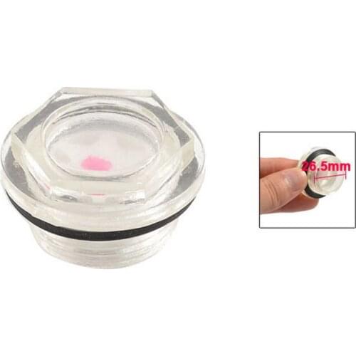 Air Compressor Screw Type 26.5mm Dia Thread Oil Liquid Level Sight Glass 5pcs