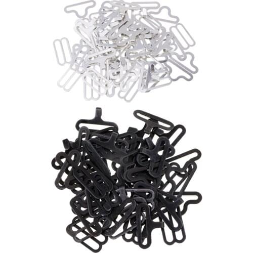 40 Sets Bow Tie Clips Metal Hooks Sewing Fasteners For Necktie Strap Crafts