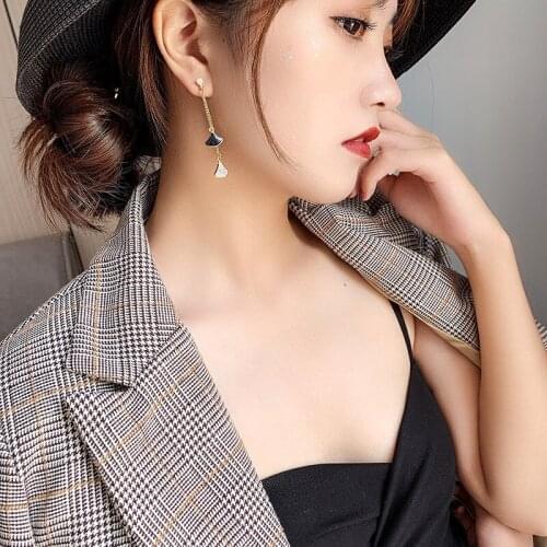 Full Of Rhinestones With Fan-shaped Tassels Earrings For Female Ladies Luxury Earrings For Temperament Women