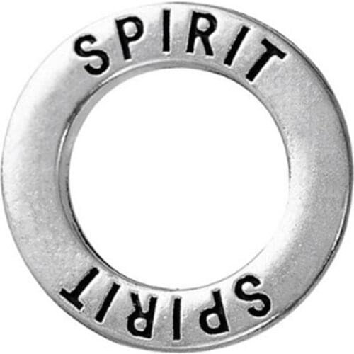 2021 New Engraved Letter Spirit Circle Affirmation charms for jewelry making