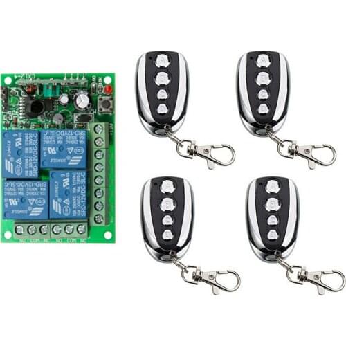 DC 12V 10A 4 channel RF Wireless Remote Control system 1 * Receiver + 4 * Transmitter Electric door /window/ radio