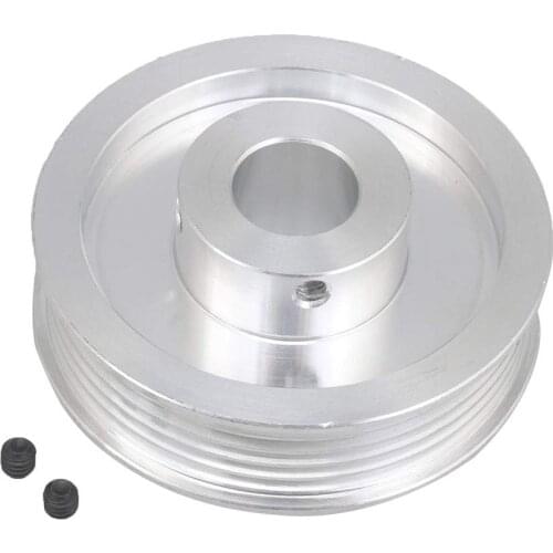 58mm Dia V-Type Belt Pulley Double-sided Hollow 14mm Inner Hole Dia