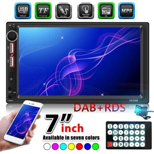 7” Car Radio Touch Screen Bluetooth-compatible 4.0 X5 DAB RDS Mp5 Player 2 Din USB Autoradio For VW Toyota Nissan Hyundai