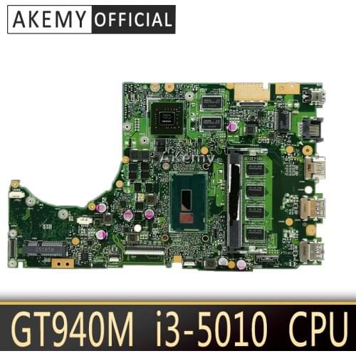 Akemy Laptop Mainboard For ASUS K401L K401LB K401 K401LB Mainboard W GT940M 2G I3-5010CPU DDR3L 4GB RAM Motherboard Test OK