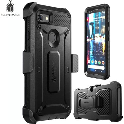 Phone Cover For Google Pixel 3 Case SUPCASE UB Pro Series Full-Body Rugged Holster Clip Case with Built-in Screen Protector