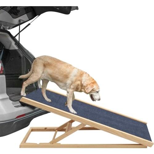 Wooden Dog Ramp Foldable Lightweight Pet Ramp Nonslip Plastic Dog Stairs Steps For High Beds Cars And SUV #W0