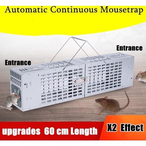 Double Door Mouse Trap Cage Tools High Effect Upgrade Automatic Continuous Catching Mouse Cage Trapping Outdoor Hunting Cage