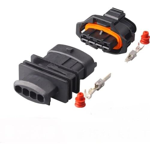 100sets kit 4 pin male female waterproof Diesel fuel Common Rail Injector Crankshaft Sensor Connector 1928403453 1928404627