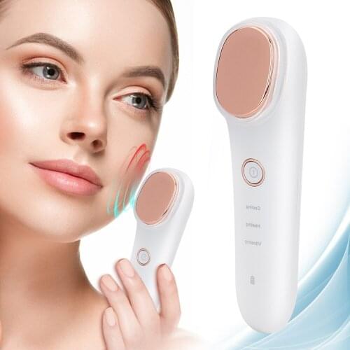 Hot Cold Beauty Massager Facial Device Massager Hammer Vibration Ion Beauty Equipment Household Face Lifting Anti Wrinkles Care
