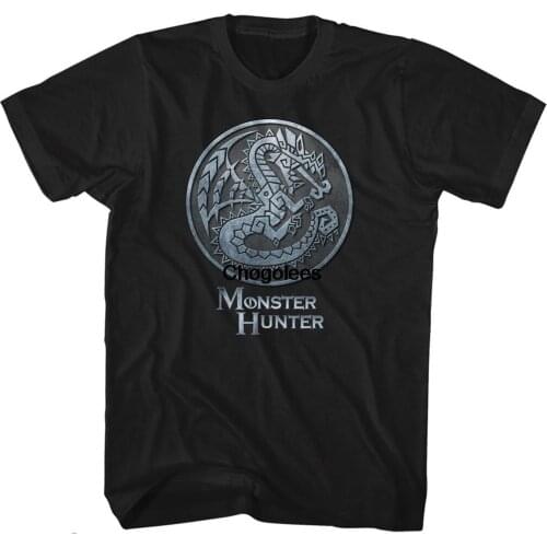 Monster Hunter Monster Emblem Black Adult T-Shirt Tee