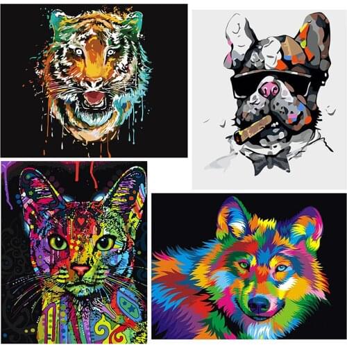 Adult Children Canvas DIY Digital Painting Kit Durable Frameless Canvas Mural Set Home Decor