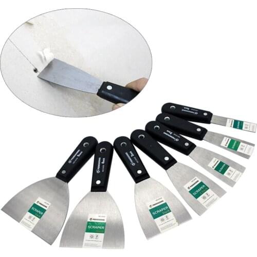 7pcs Putty Knife Set Wall Shovel Stainless Steel Plastic Handle Construction Tool Plastering Knife Plaster Shovel Filling Spatul