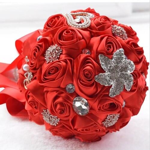 New arrived red wedding bridal bouquet for wedding decoration