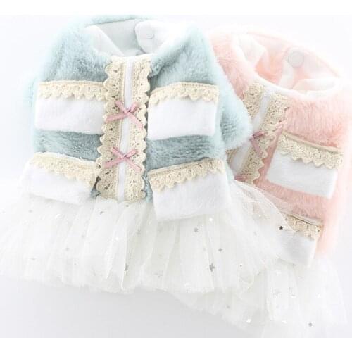 Girl Dog Clothes Pet Winter Dress Puppy Princess Skirt Yorkshire Pomeranian Shih Tzu Maltese Poodle Bichon Schnauzer Clothing